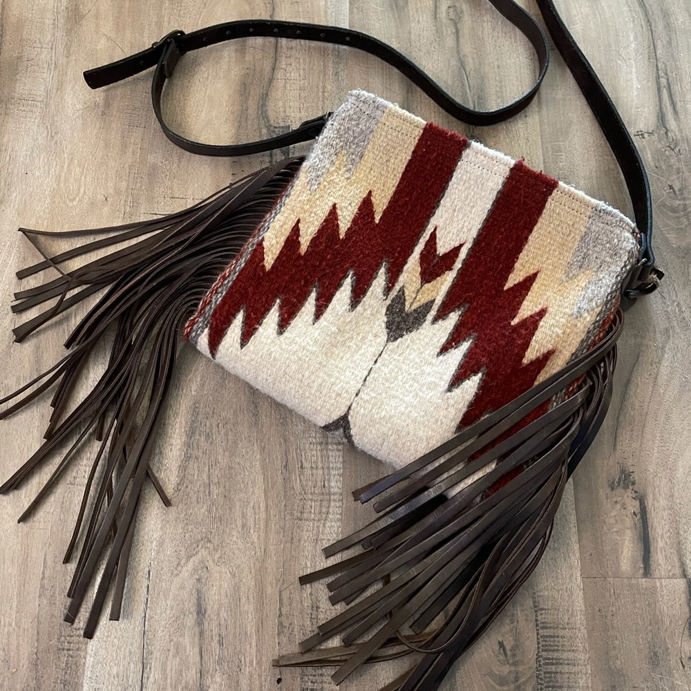MZ wool leather crossbody bag🧡